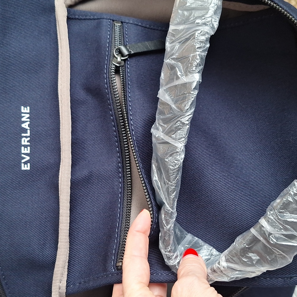 Everlane New The Dipped Weekender Duffle Bag Navy/black Large Twill - Picture 15 of 15